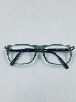 Montblanc Clear Green Square Eyeglasses