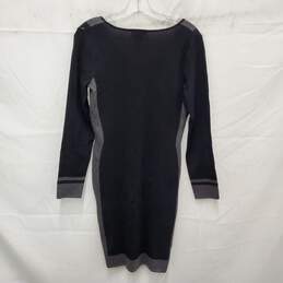 NWT Max Studio WM's Gray & Black Body Con Sweater Dress Size M alternative image