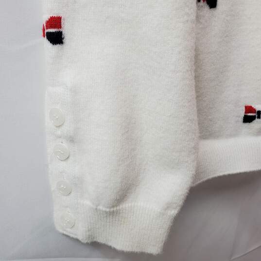Thom Browne Bow Intarsia Cashmere Cardigan Women's SM image number 4