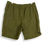 Mens Green Flashdry Slash Pocket Elastic Waist Athletic Shorts Size Large image number 1