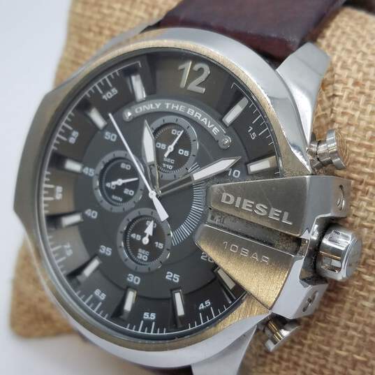 Diesel Oversized WR 10BAR Only The Brave Chrono Watch Stainless Steel Watch image number 3