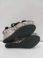 Women's Michael Kors Black Suede Snake Print Strappy Wedge Size 10M image number 5