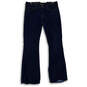 Womens Blue Denim Dark Wash Mid Rise Stretch Charlie Flare Jeans Size 8 image number 1