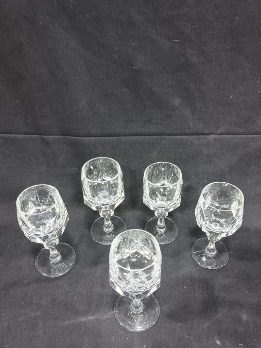 10pc Set of Bavarian Cut Crystal Wine Glasses image number 4
