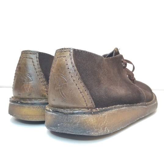 Clarks Originals Men's Desert Trek Suede Shoes, Brown Size 9 image number 4