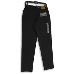 NWT Womens Black Denim Dark Wash 5 Pocket Design Straight Leg Jeans Size 8 alternative image