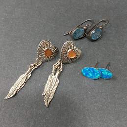 Assortment of 3 Sterling Silver Earrings