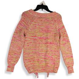 NWT New York & Company Womens Pink Knitted Long Sleeve Pullover Sweater Size XS alternative image
