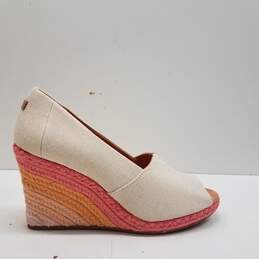 Toms Michelle Canvas Espadrille Wedge Shoes Multicolor 9.5