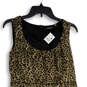 NWT Womens Brown Animal Print Sleeveless Back Zip Sheath Dress Size 6 image number 3