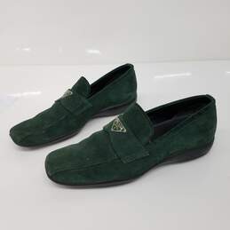 Prada Green Suede Loafers Women's Size 6 alternative image