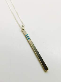 TSKIES 925 Turquoise Spirit Stone Inlay Pendant Necklace 3.9g alternative image