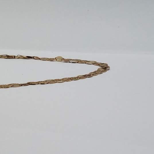 K 10k Gold Sunburst Necklace w/2 Tone Rose Heart Pendant 5.3g image number 3