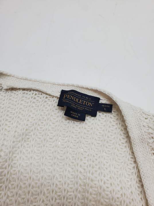 Pendleton Woolen Mills Long Sleeve Knit Cardigan Sweater Size Petite L image number 3