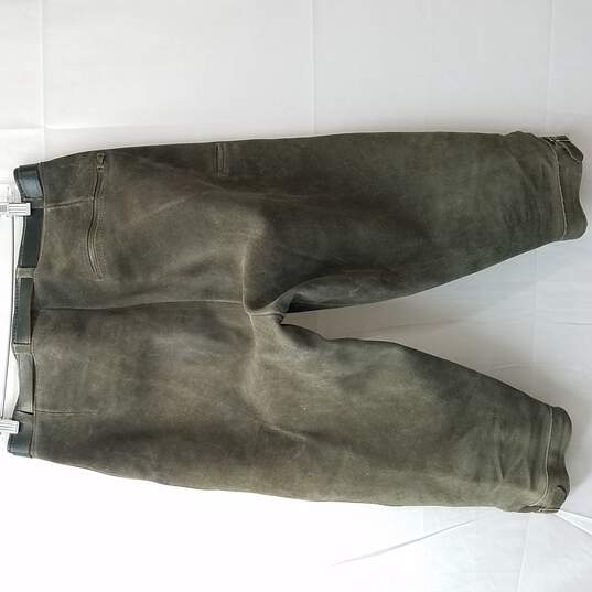 Vintage Unbranded German Leather Pants w/ Belt Mens Size 31 image number 2
