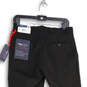 NWT Mens Black THFlex Flat Front Straight Leg Dress Pants Size 30 X 30 image number 4