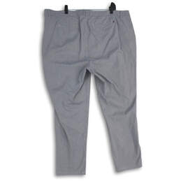 Womens Blue White Striped Flat Front Slash Pocket Chino Pants Size 20W alternative image