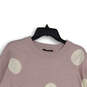 Womens Lavender Knitted Crew Neck Long Sleeve Pullover Sweater Size S image number 3