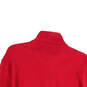 Mens Red Mock Neck Side Slit 1/4 Zip Long Sleeve Pullover Sweatshirt Size L image number 4