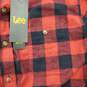 Lee Men Red Buffalo Plaid Button Up M NWT image number 6