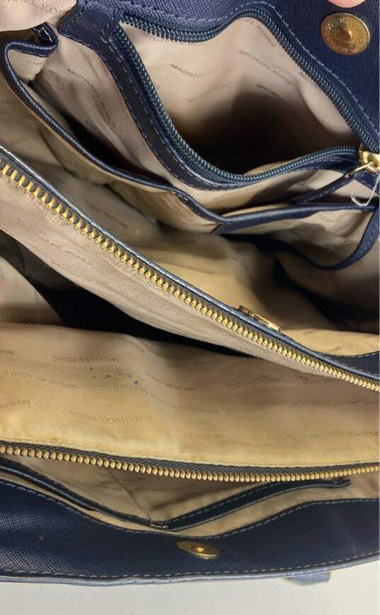 Michael Kors Saffiano Leather Savannah Satchel Navy image number 5