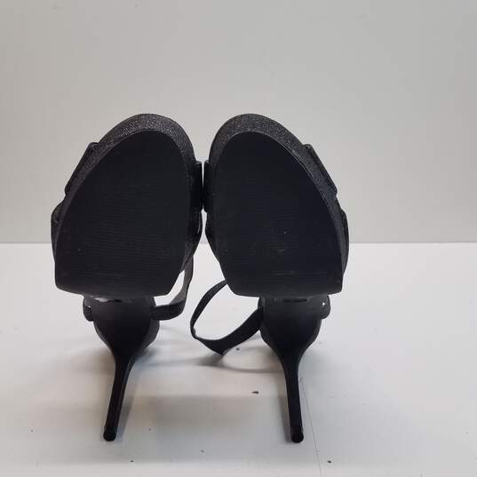 Guess Platform Jordie Glitter Ankle Heels Black 9.5 image number 5