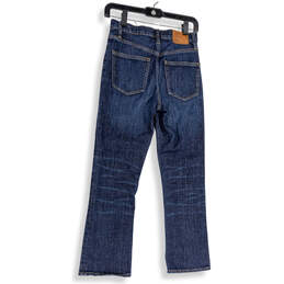 Womens Blue Denim Dark Wash Pockets Stretch Straight Leg Jeans Size 25 alternative image