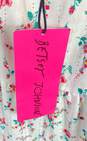 Betsey Johnson Women White Floral A-Line Dress M image number 5