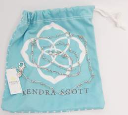 Kendra Scott Silvertone Erin Mask Chain New With Tags