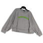 Womens Gray Heather Long Sleeve Cropped Pullover Sweatshirt Size 18/20 image number 1
