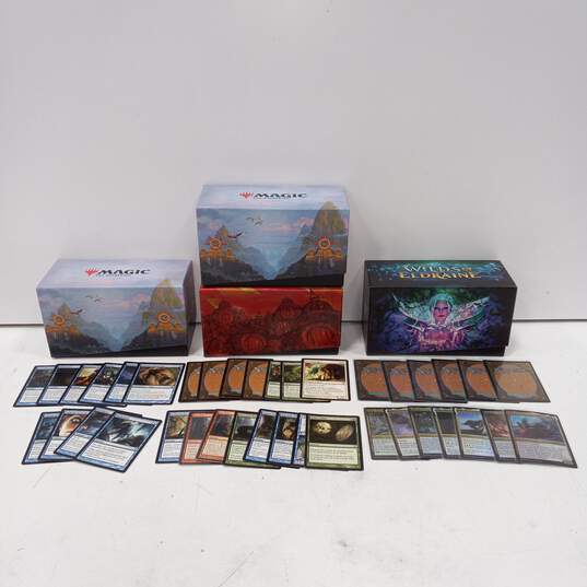 Bundle OF 4 Magic The Gathering Cards W/ Storage Boxes image number 1