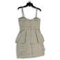 NWT Womens Gray Peplum Spaghetti Strap Back Zip Mini Dress Size 10 image number 2