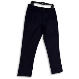 NWT Mens Blue Zippered Pocket Straight Leg Midway Chino Pants Size 32x30