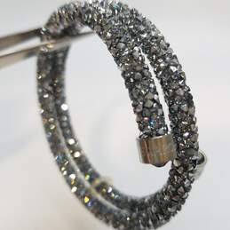 Swarovski Silver Tone Crystal Coil Wrap 16in Bracelet 21.8g alternative image