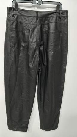 Zara Women's Faux Leather Black Pants Size Large - NWT alternative image
