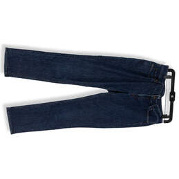 Womens Blue Medium Wash Pocket Stretch Denim Straight Leg Jeans Size 8