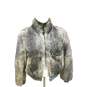 Vintage Women's Grey Rabbit Fur Zip Jacket Size Large image number 1