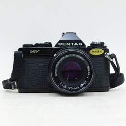 Pentax MV 35mm SLR Film Camera w/ 2 Lens, Flash, Exposure Meter & Bag alternative image