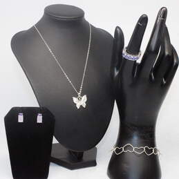 Sterling Silver Jewelry Set - 14.1g