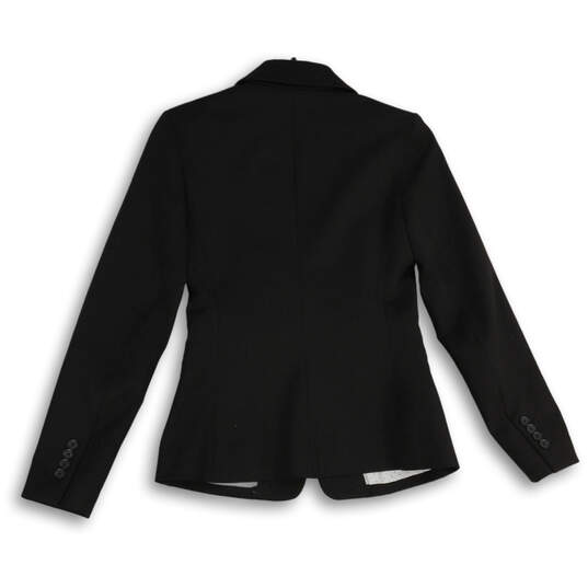NWT Womens Black Notch Lapel Long Sleeve Welt Pocket One Button Blazer Sz 2 image number 2