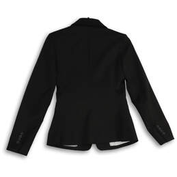 NWT Womens Black Notch Lapel Long Sleeve Welt Pocket One Button Blazer Sz 2 alternative image