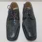 Stacey Adams Gray Croc Embossed Leather Oxford Dress Shoes Men's Size 9 M image number 5