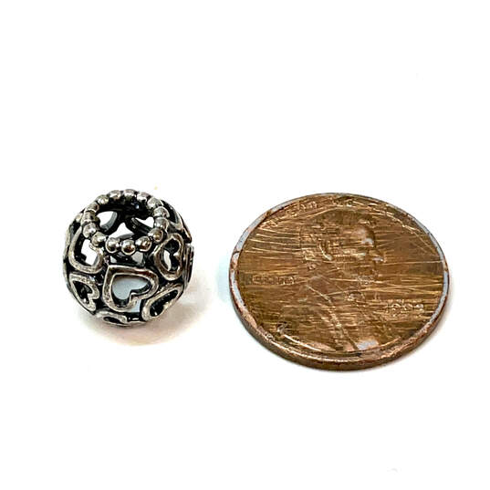 Designer Pandora Sterling Silver Openwork Heart Sphere Shape Beaded Charm image number 4