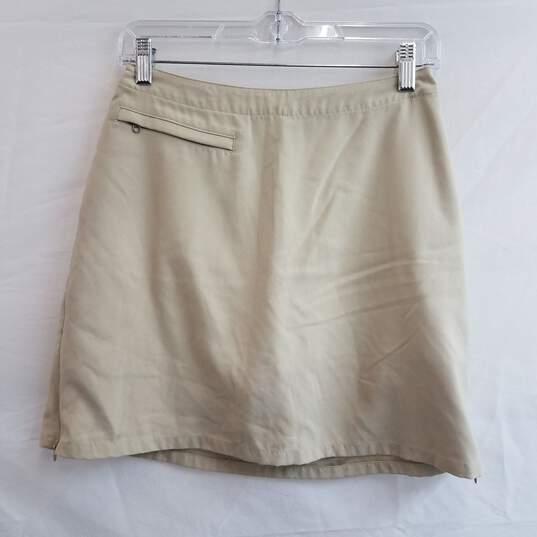 Patagonia women's khaki skort with side zip vents size 4 image number 1