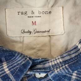 Rag & Bone Men Blue/White Plaid Button Up Shirt Sz M alternative image