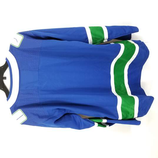 Buy the Adidas Men Blue NHL Vancouver Canucks Jersey L