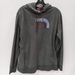 The North Face Women's Gray Graphic Hoodie Size XL