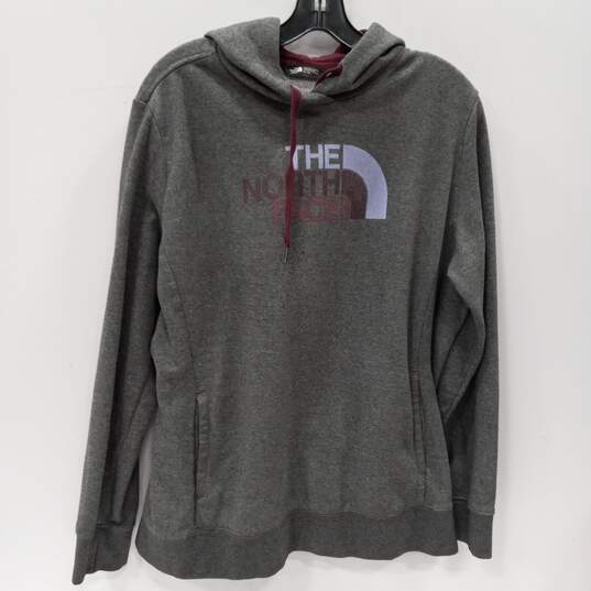 The North Face Women's Gray Graphic Hoodie Size XL image number 1