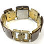 Designer Fossil F2 ES-1858 Gold-Tone Ion Plated Analog Bracelet Wristwatch image number 3