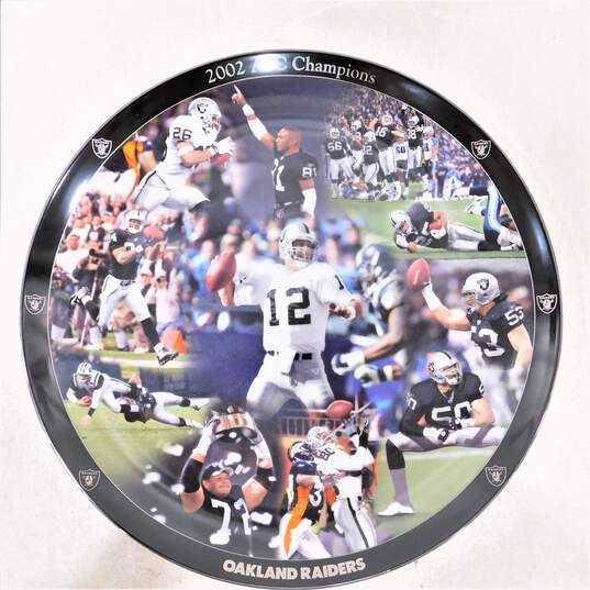 Danbury Mint 2002 AFC Champions Oakland Raiders Porcelain Collectors Plate image number 4